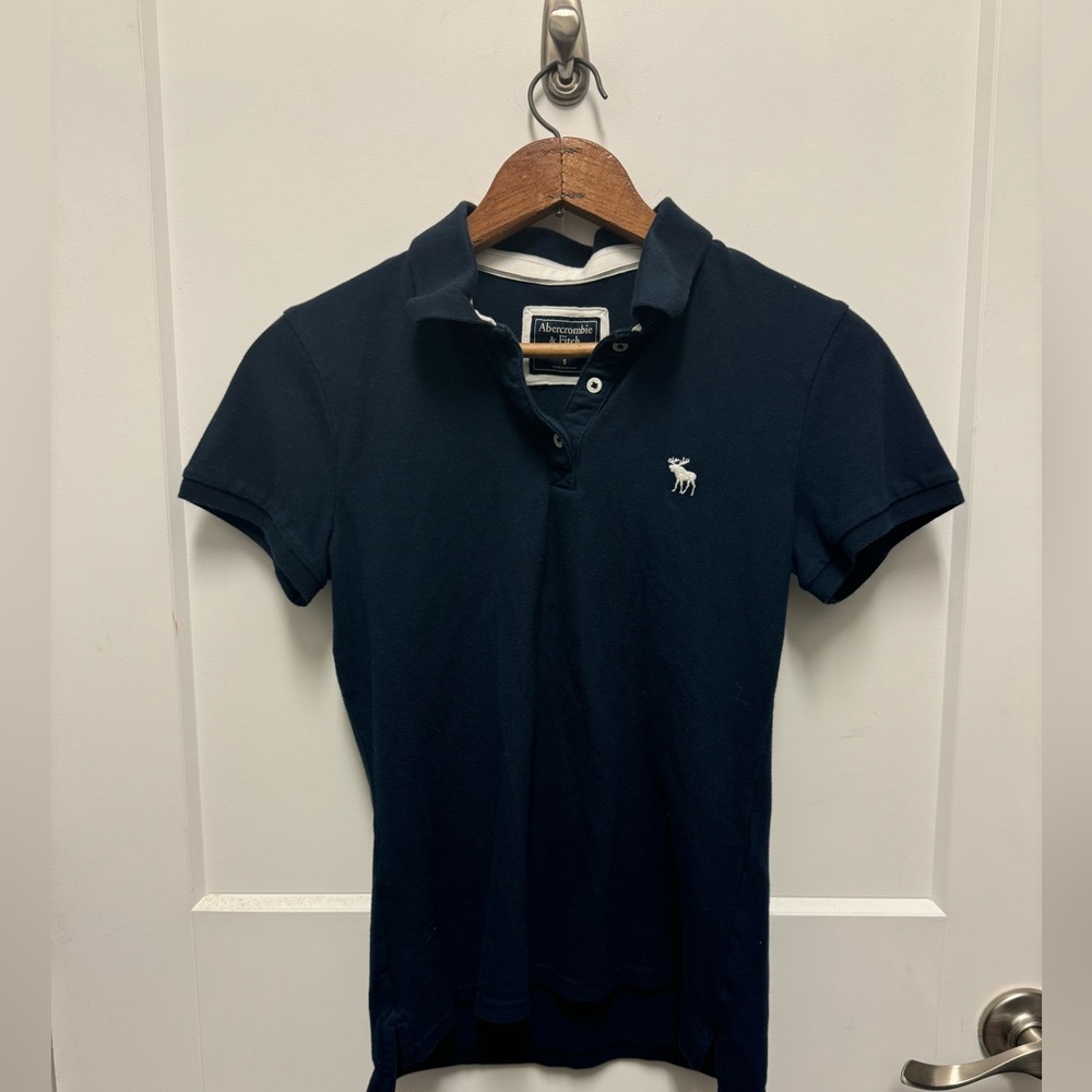 Vintage Abercrombie & Fitch Polo- Dark Blue - Size Small